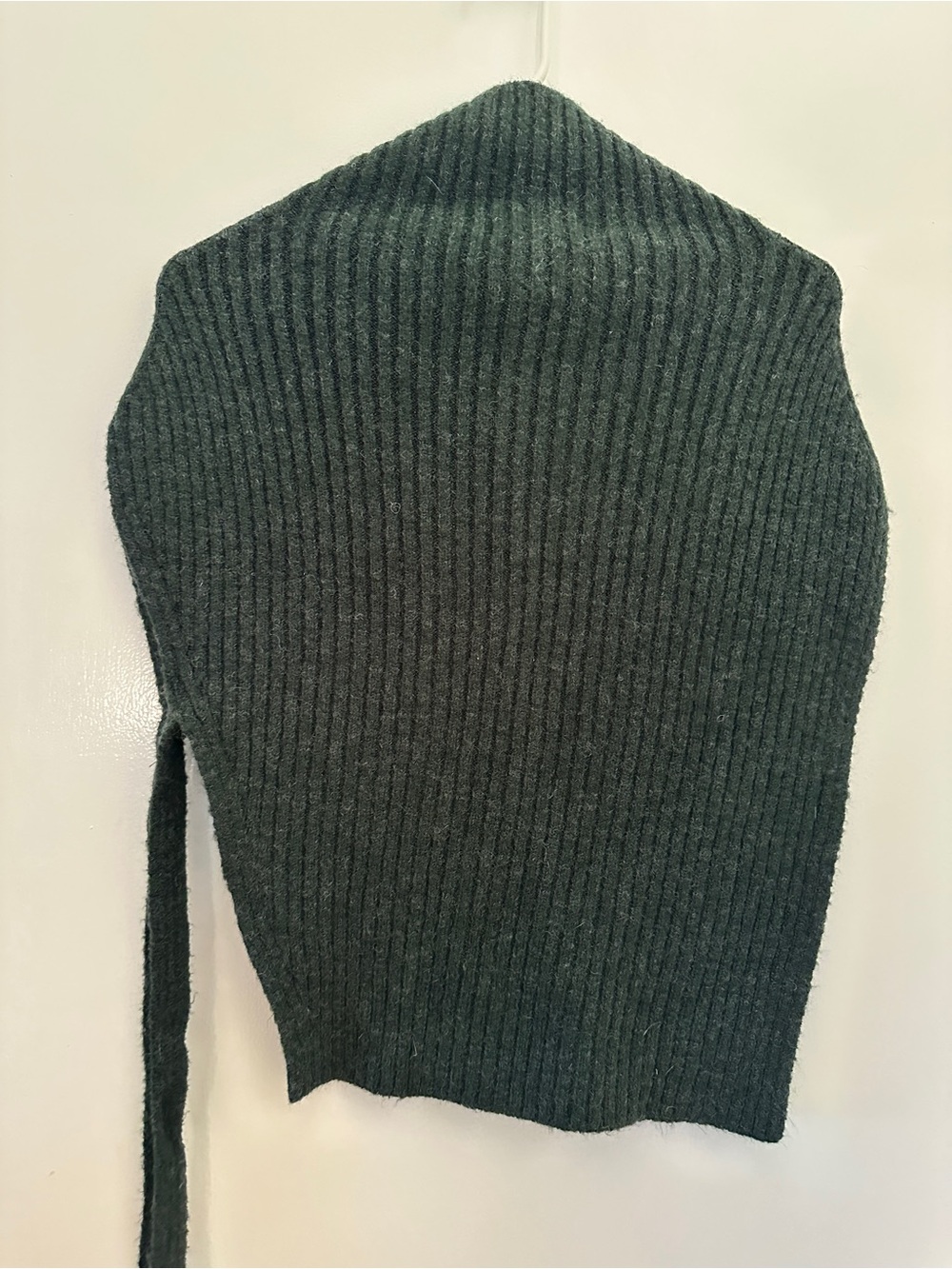 Mijeong Park Ribbed Knit Dark Green Women's Sweater Neck warmer/vest - Picture 2 of 6